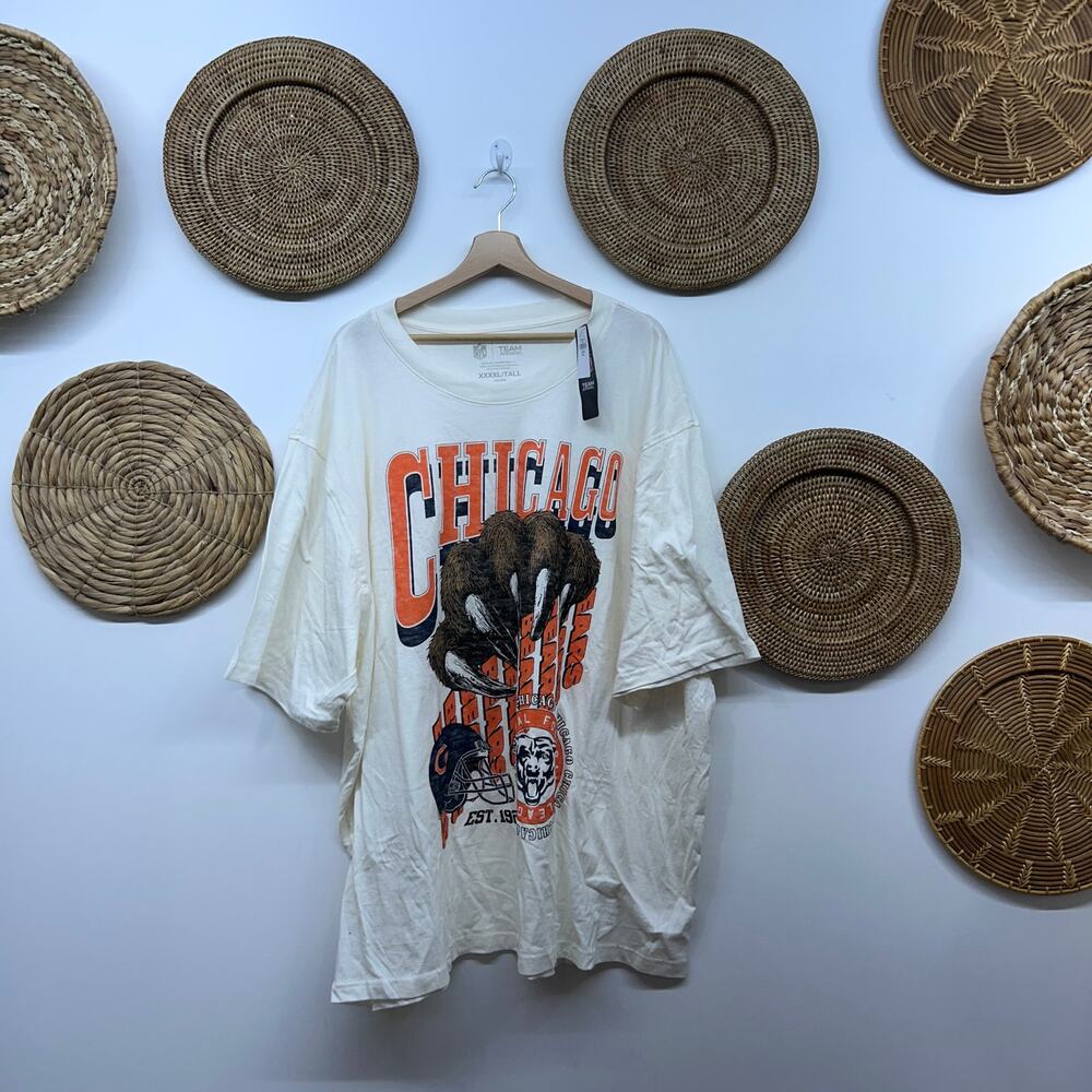 NEW Old Navy NFL Chicago Bears Football Claw Graphic Tee T-Shirt Mens XXXXL TALL - Picture 2 of 4